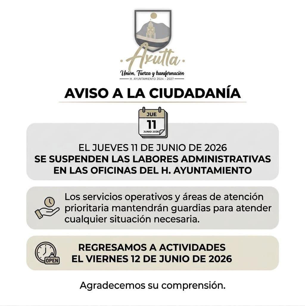 AVISO IMPORTANTE A TODA LA CIUDADANIA